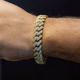 13.00 CT. Diamond Cuban Bracelet in Gold - 13.00mm - White Carat - USA & Canada